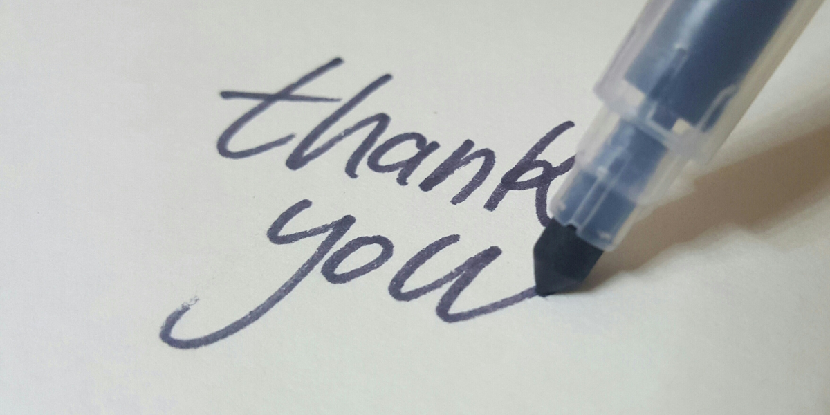 Thank you decoration header