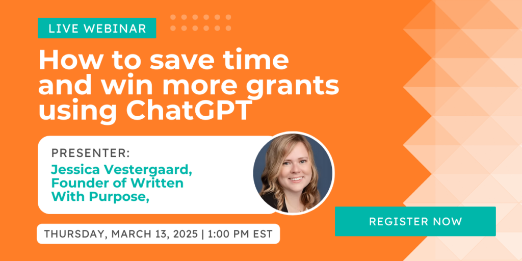 How to save time and win more grants using ChatGPT | Presenter: Jessica Vestergaard