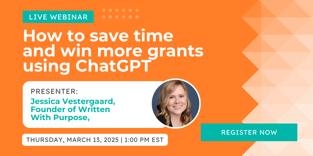 How to save time and win more grants using ChatGPT | Presenter: Jessica Vestergaard