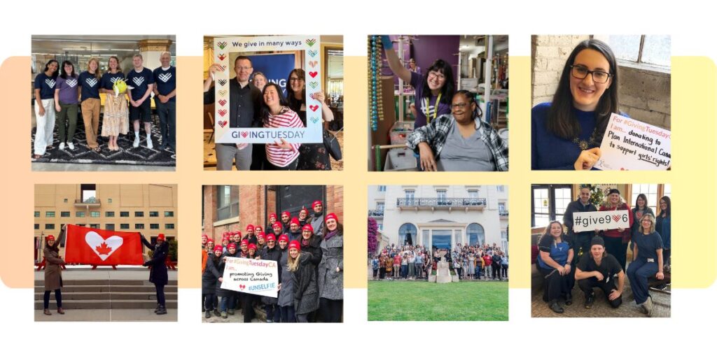 CanadaHelps article header image: Displaying images of the CanadaHelps team on GivingTuesday.