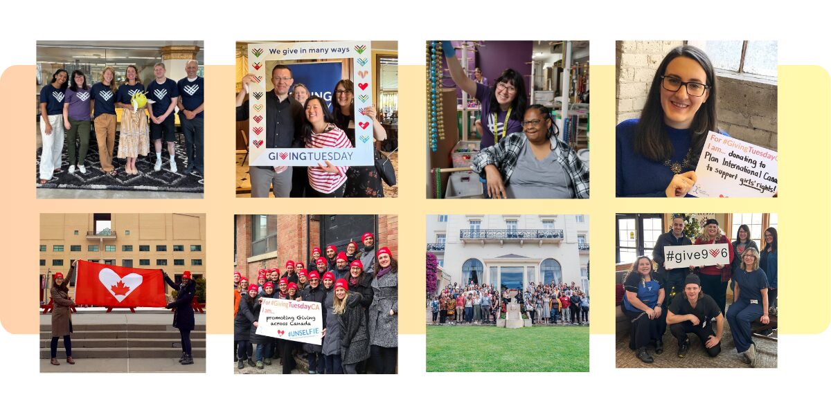CanadaHelps article header image: Displaying images of the CanadaHelps team on GivingTuesday.