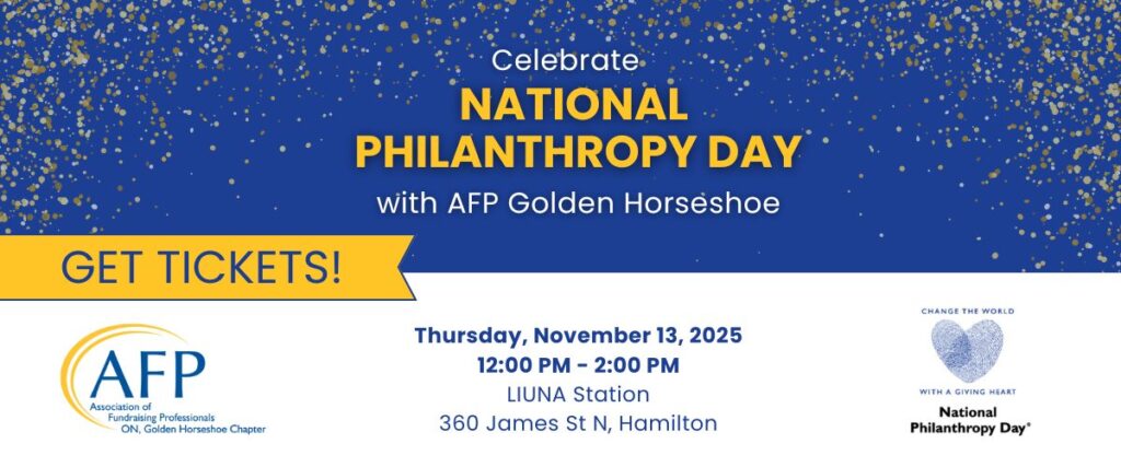 Celebrating philanthropy in action: AFP Golden Horseshoe to honour sector leaders at National Philanthropy Day 2025