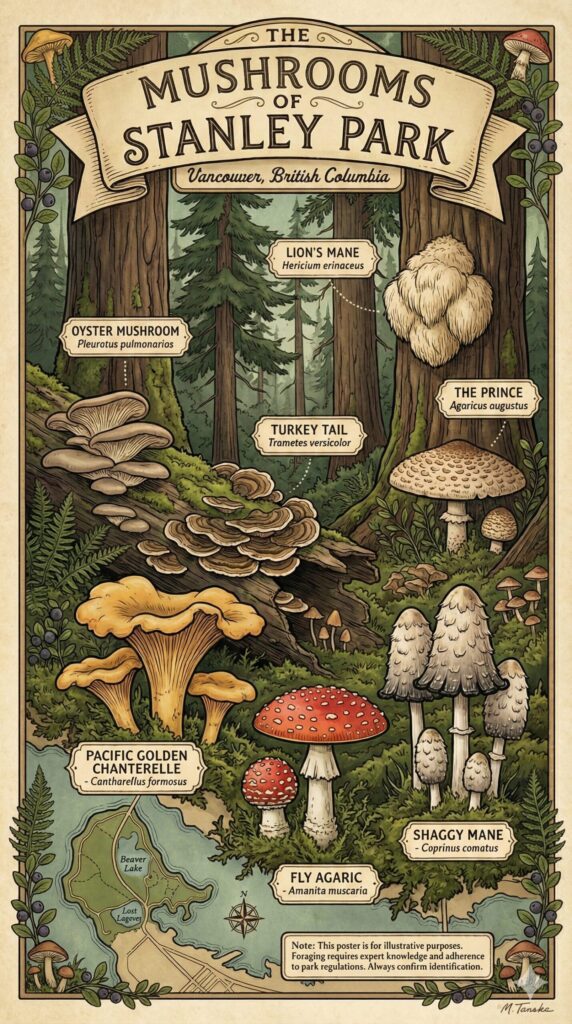 The mushrooms of Stanley Park - Vancouver, British Columbia