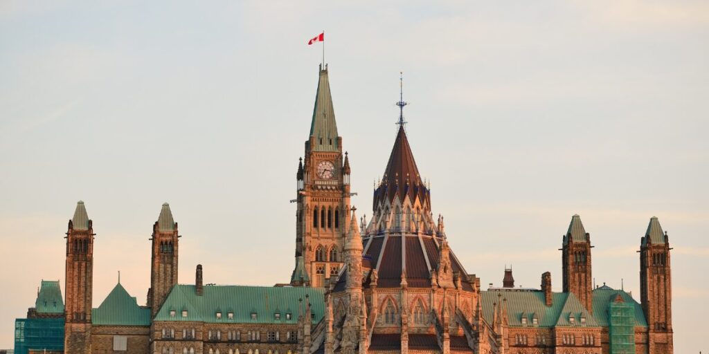 The Parliament of Canada buildings in Ottawa.