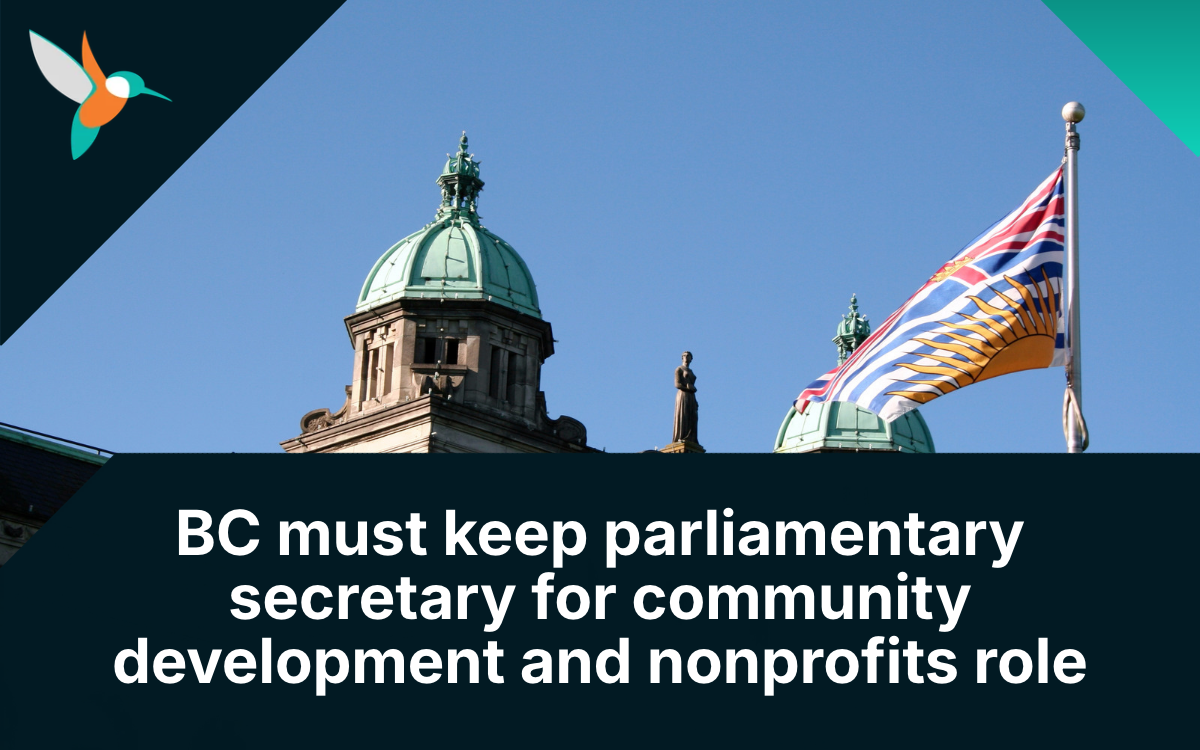 BC must keep parliamentary secretary for community development and nonprofits role