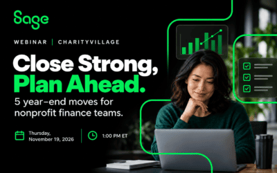 Close strong, plan ahead: 5 year-end moves for nonprofit finance teams